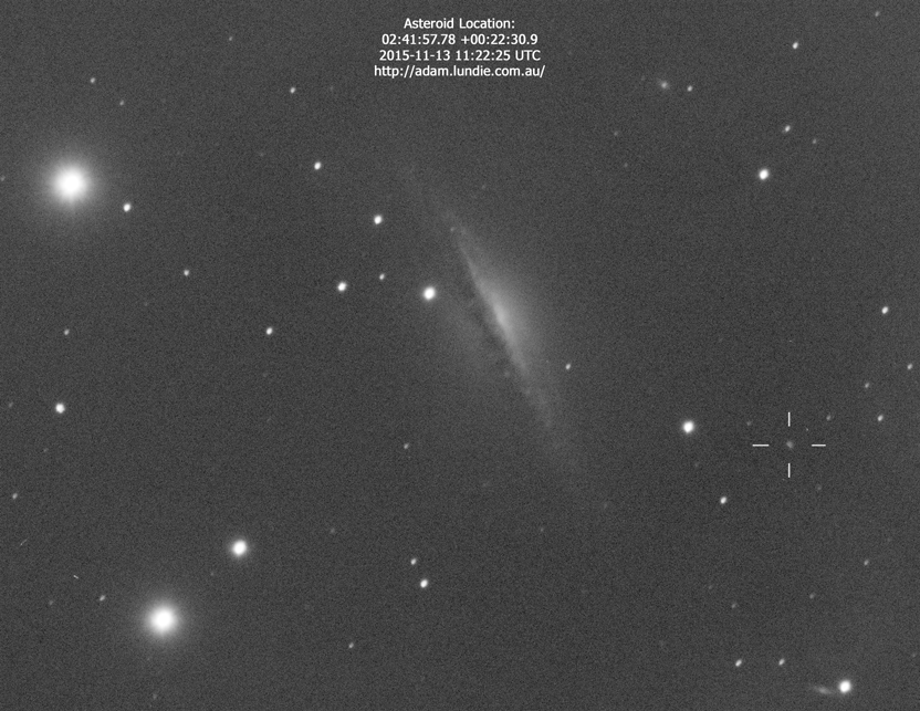 Asteroid 2002 UY1 Passing by NGC 1055
