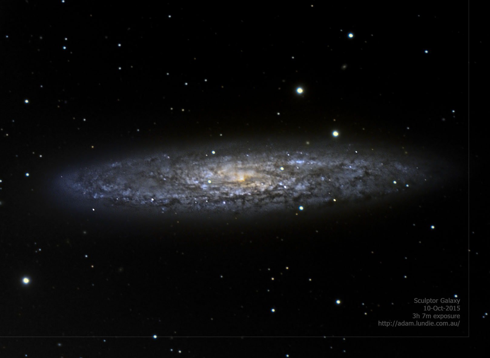 Test Shot of the Sculptor Galaxy